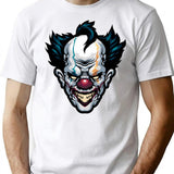 Clown T-Shirt for Men & Women, T-Shirts Graphic Tee - White