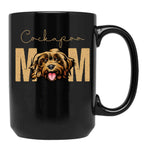 Cockapoo Mom Dog Mom Shirt Gift Idea For Cockapoo Owner Slim Fit T-Shirt Black Coffee Mug, Gift Coffee Mug