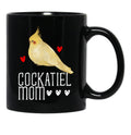 Cockatiel Mom Black Coffee Mug, Gift Coffee Mug - Black