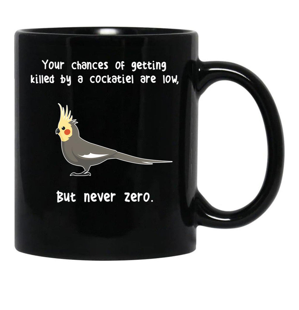 Cockatiel Never Zero Black Coffee Mug, Gift Coffee Mug - Black