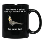 Cockatiel Never Zero Black Coffee Mug, Gift Coffee Mug - Black