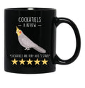 Cockatiel Review Black Coffee Mug, Gift Coffee Mug - Black