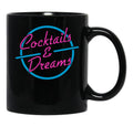 Cocktails Dreams Black Coffee Mug, Gift Coffee Mug - Black