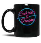 Cocktails Dreams Black Coffee Mug, Gift Coffee Mug