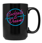 Cocktails Dreams Black Coffee Mug, Gift Coffee Mug