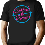 Cocktails Dreams Premium Heavyweight Cotton T-Shirt - Black