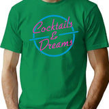 Cocktails Dreams Premium Heavyweight Cotton T-Shirt - Green