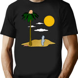 Cocoshaker Palm Sunshine T-Shirt for Men & Women, T-Shirts Graphic Tee - Black