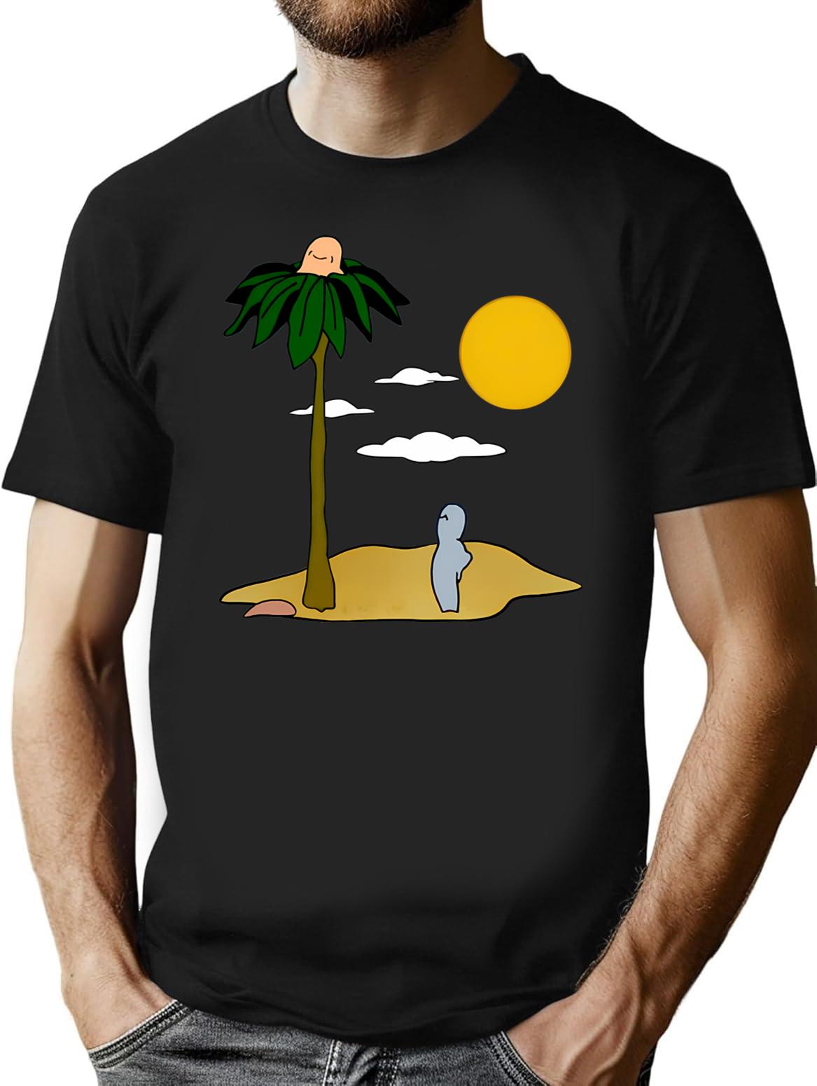 Cocoshaker Palm Sunshine T-Shirt for Men & Women, T-Shirts Graphic Tee - Black