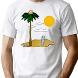 Cocoshaker Palm Sunshine T-Shirt for Men & Women, T-Shirts Graphic Tee - White