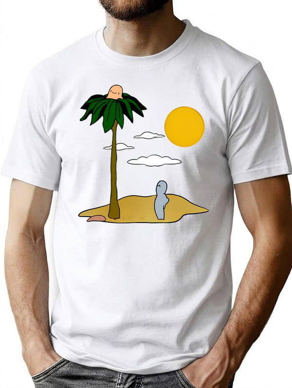 Cocoshaker Palm Sunshine T-Shirt for Men & Women, T-Shirts Graphic Tee - White