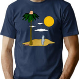 Cocoshaker Palm Sunshine T-Shirt for Men & Women, T-Shirts Graphic Tee - Navy