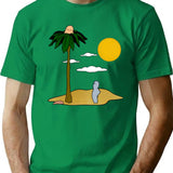 Cocoshaker Palm Sunshine T-Shirt for Men & Women, T-Shirts Graphic Tee - Green
