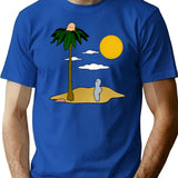 Cocoshaker Palm Sunshine T-Shirt for Men & Women, T-Shirts Graphic Tee - Blue