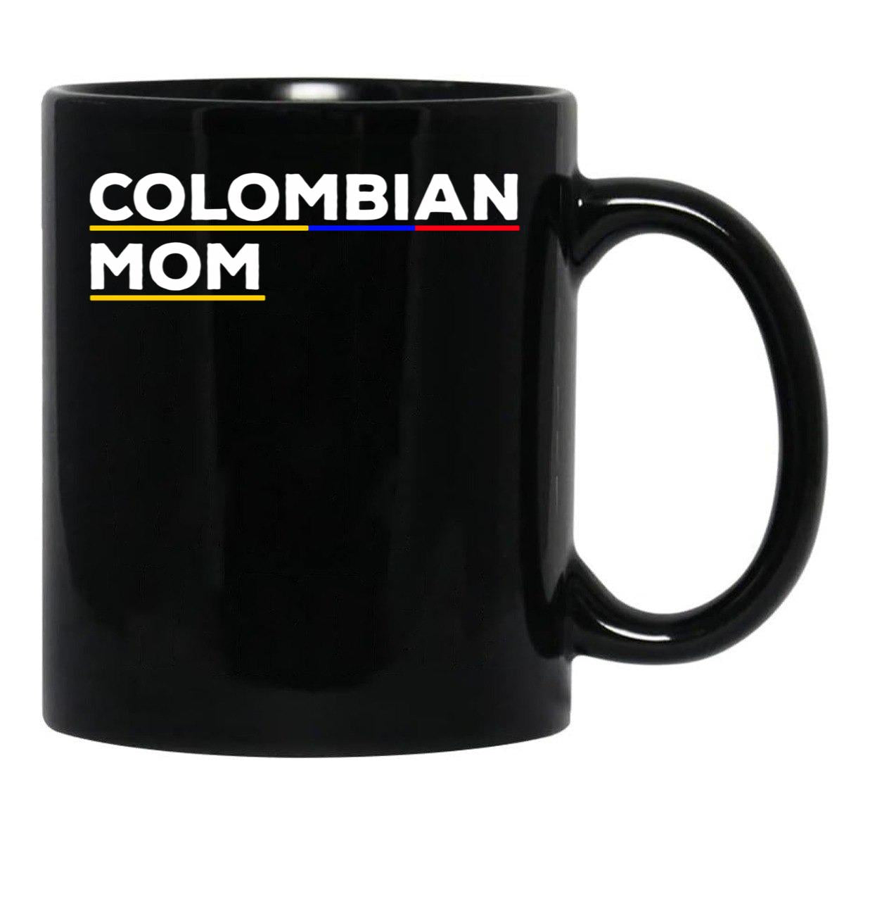 Colombian Mom Black Coffee Mug, Gift Coffee Mug - Black