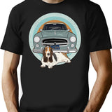 Columbo Car And Dog T-Shirt for Men & Women, T-Shirts Graphic Tee - Black