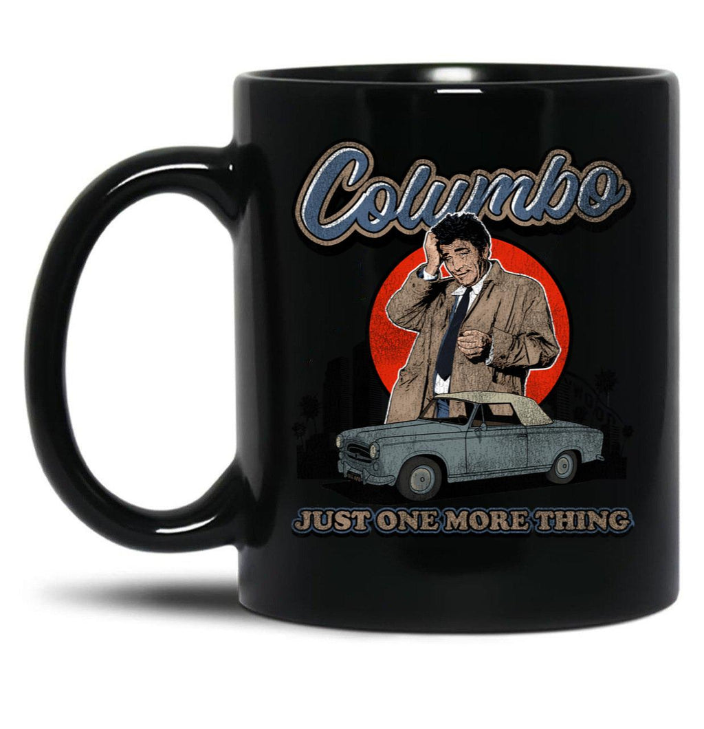 Columbo Detective Vintage Worn Out Black Coffee Mug, Gift Coffee Mug