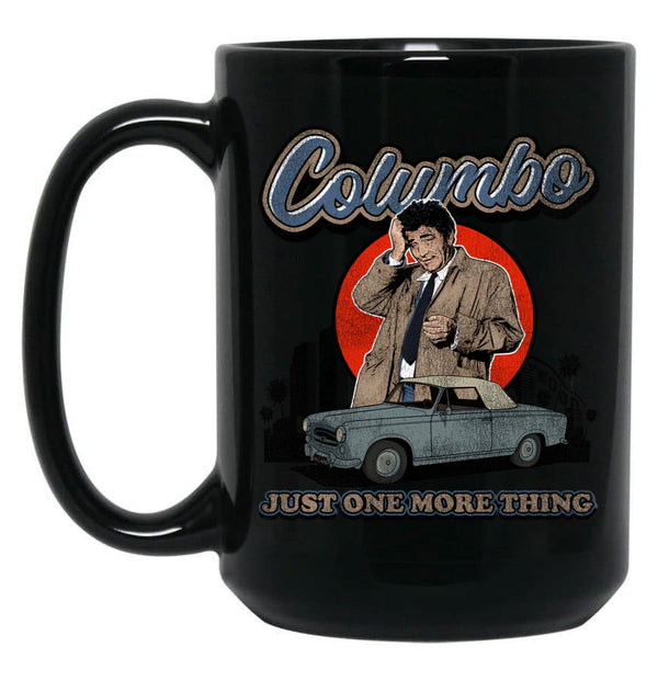 Columbo Detective Vintage Worn Out Black Coffee Mug, Gift Coffee Mug - Black