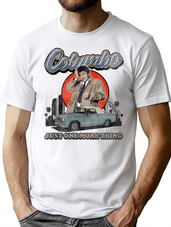 Columbo Detective Vintage Worn Out Premium Heavyweight Cotton T-Shirt - White