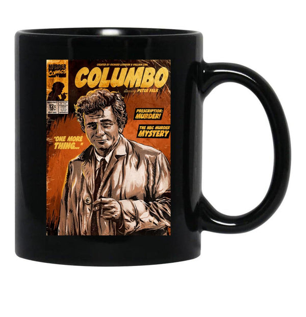 Columbo Tv Show Comic Black Coffee Mug, Gift Coffee Mug - Black