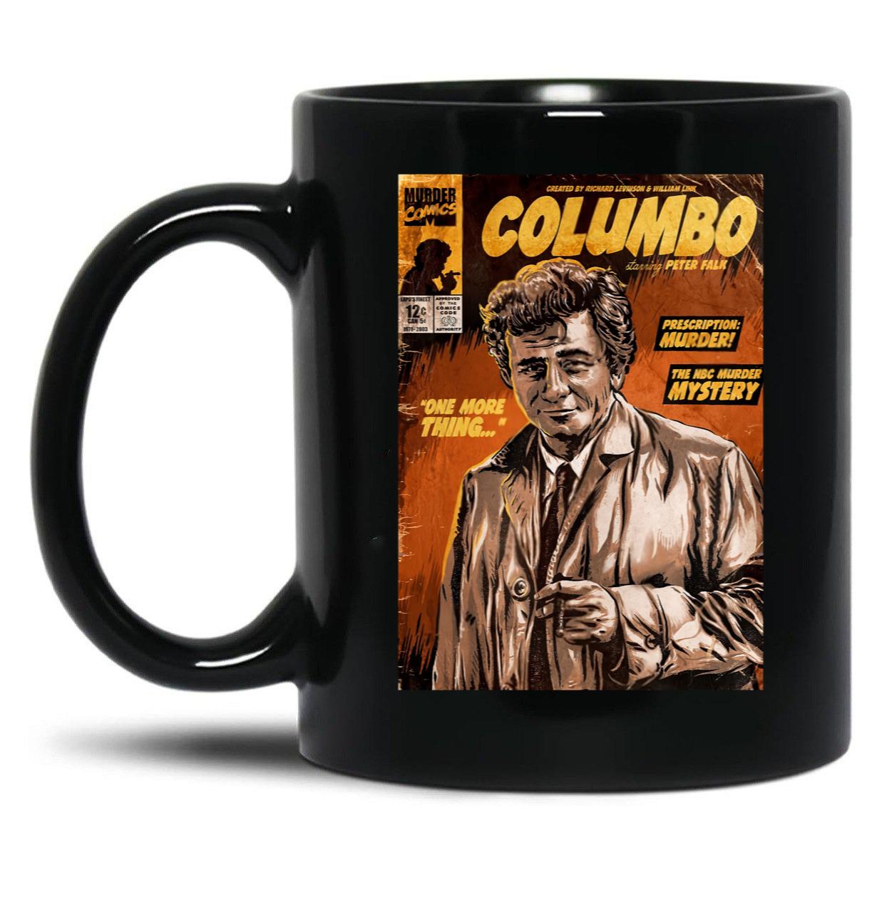 Columbo Tv Show Comic Black Coffee Mug, Gift Coffee Mug