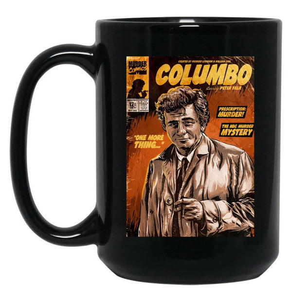 Columbo Tv Show Comic Black Coffee Mug, Gift Coffee Mug - Black