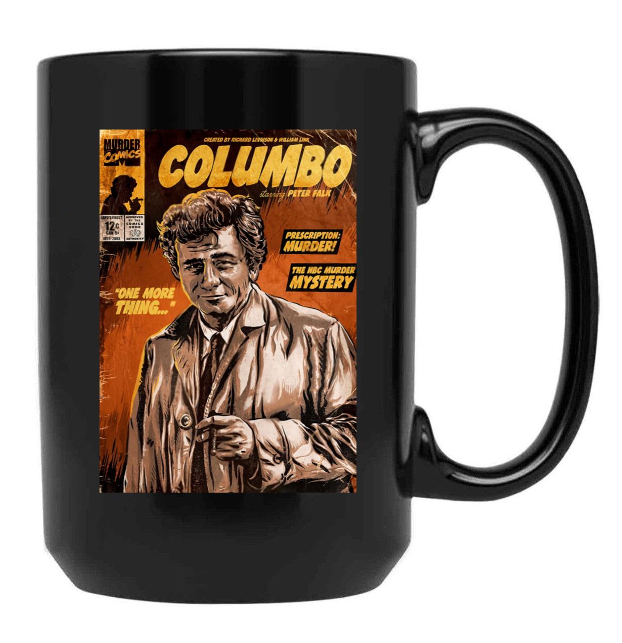 Columbo Tv Show Comic Black Coffee Mug, Gift Coffee Mug