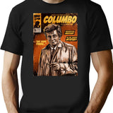 Columbo Tv Show Comic Premium Heavyweight Cotton T-Shirt - Black