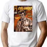 Columbo Tv Show Comic Premium Heavyweight Cotton T-Shirt - White