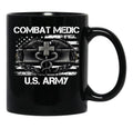 Combat Medic U.S. Army Badge Funny Military Doctor Nurse Gift Black Coffee Mug, Gift Coffee Mug - Black