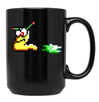 Commander Keen 4 Snail Black Coffee Mug, Gift Coffee Mug
