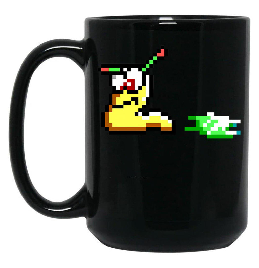 Commander Keen 4 Snail Black Coffee Mug, Gift Coffee Mug