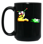 Commander Keen 4 Snail Black Coffee Mug, Gift Coffee Mug