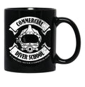 Commercial Diver School (Distressed) Black Coffee Mug, Gift Coffee Mug - Black