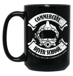 Commercial Diver School (Distressed) Black Coffee Mug, Gift Coffee Mug
