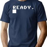 Commodore 64 Ready Prompt C64 T-Shirt for Men & Women, T-Shirts Graphic Tee - Navy