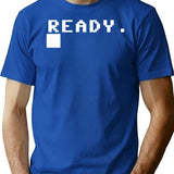 Commodore 64 Ready Prompt C64 T-Shirt for Men & Women, T-Shirts Graphic Tee - Blue