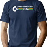 Commodore 64 Retro Logo T-Shirt for Men & Women, T-Shirts Graphic Tee - Navy