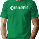 Commodore 64 Retro Logo T-Shirt for Men & Women, T-Shirts Graphic Tee - Green