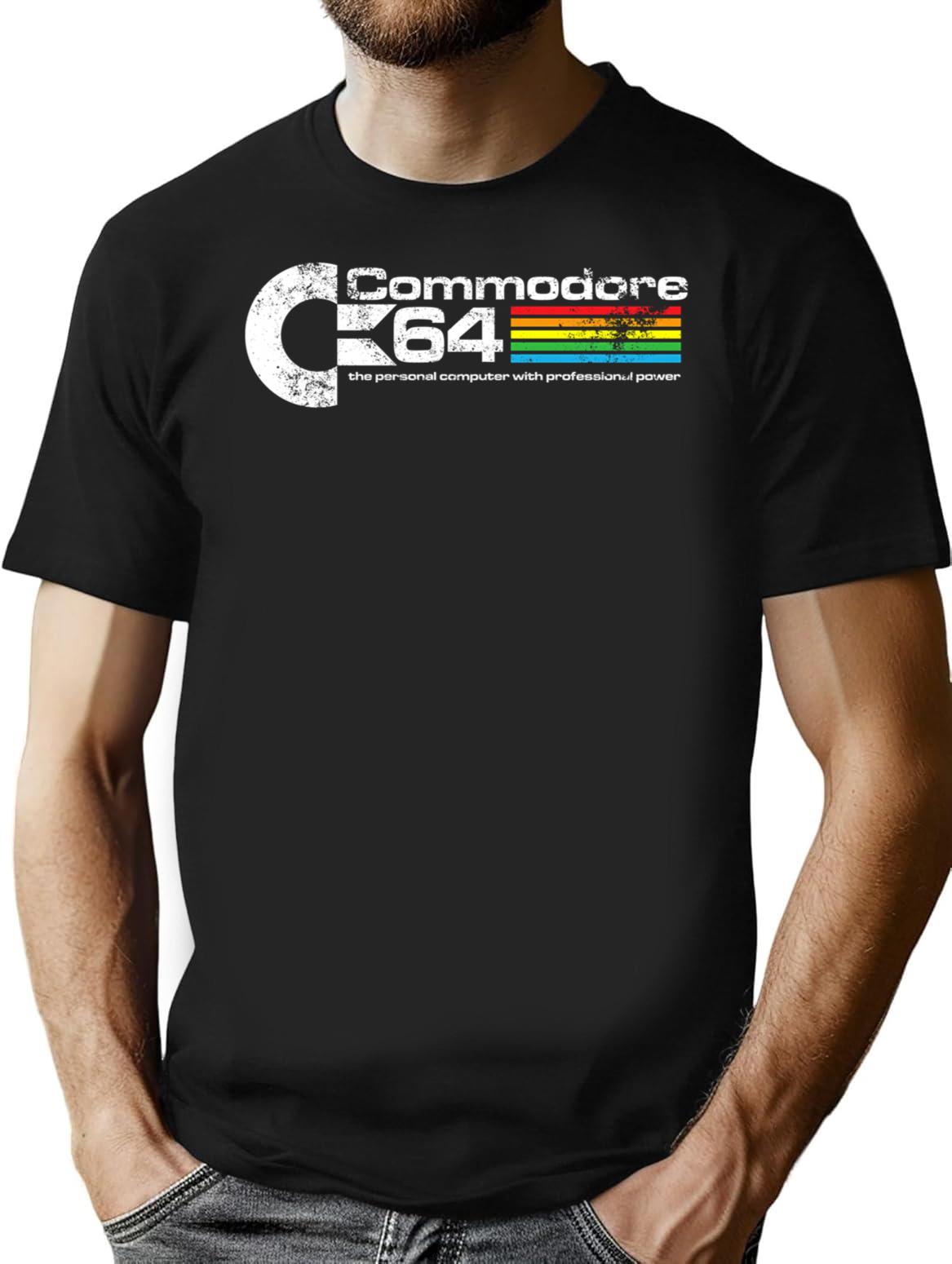 Commodore 64 T-Shirt for Men & Women, T-Shirts Graphic Tee - Black