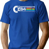 Commodore 64 T-Shirt for Men & Women, T-Shirts Graphic Tee - Blue