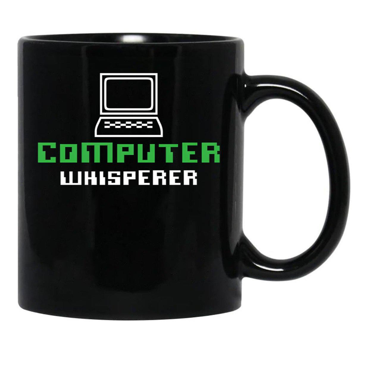 Computer Whisperer Computer Programmer Computer Repair Black Coffee Mug, Gift Coffee Mug - Black