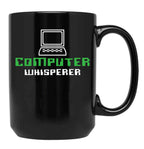 Computer Whisperer Computer Programmer Computer Repair Black Coffee Mug, Gift Coffee Mug
