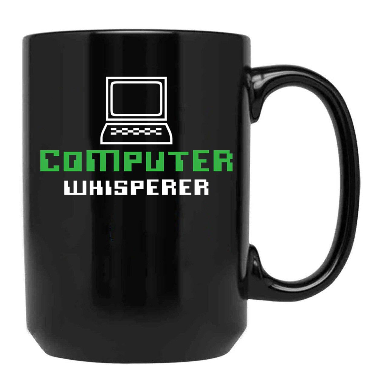 Computer Whisperer Computer Programmer Computer Repair Black Coffee Mug, Gift Coffee Mug