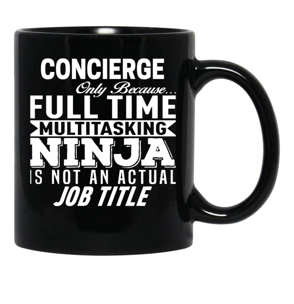 Concierge Black Coffee Mug, Gift Coffee Mug - Black