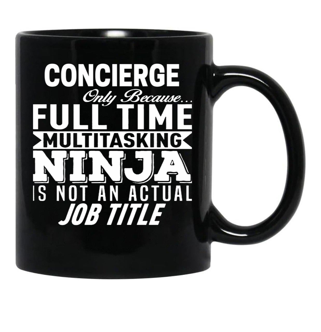 Concierge Black Coffee Mug, Gift Coffee Mug - Black