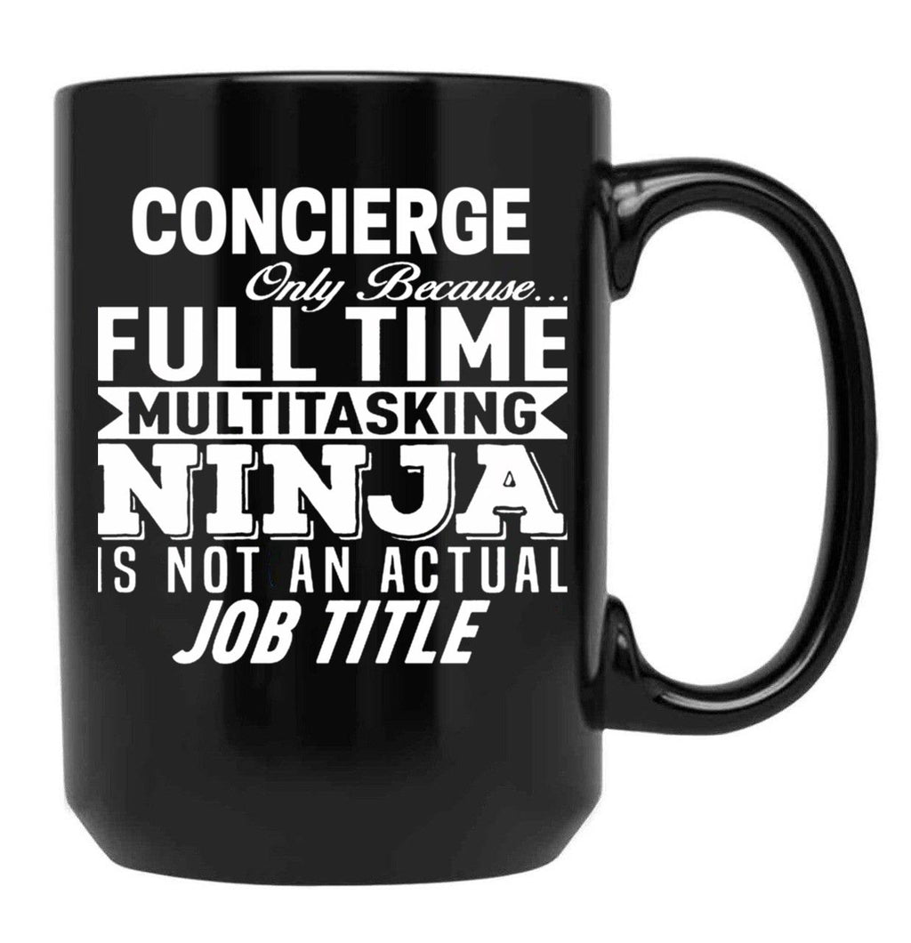 Concierge Black Coffee Mug, Gift Coffee Mug