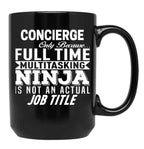 Concierge Black Coffee Mug, Gift Coffee Mug