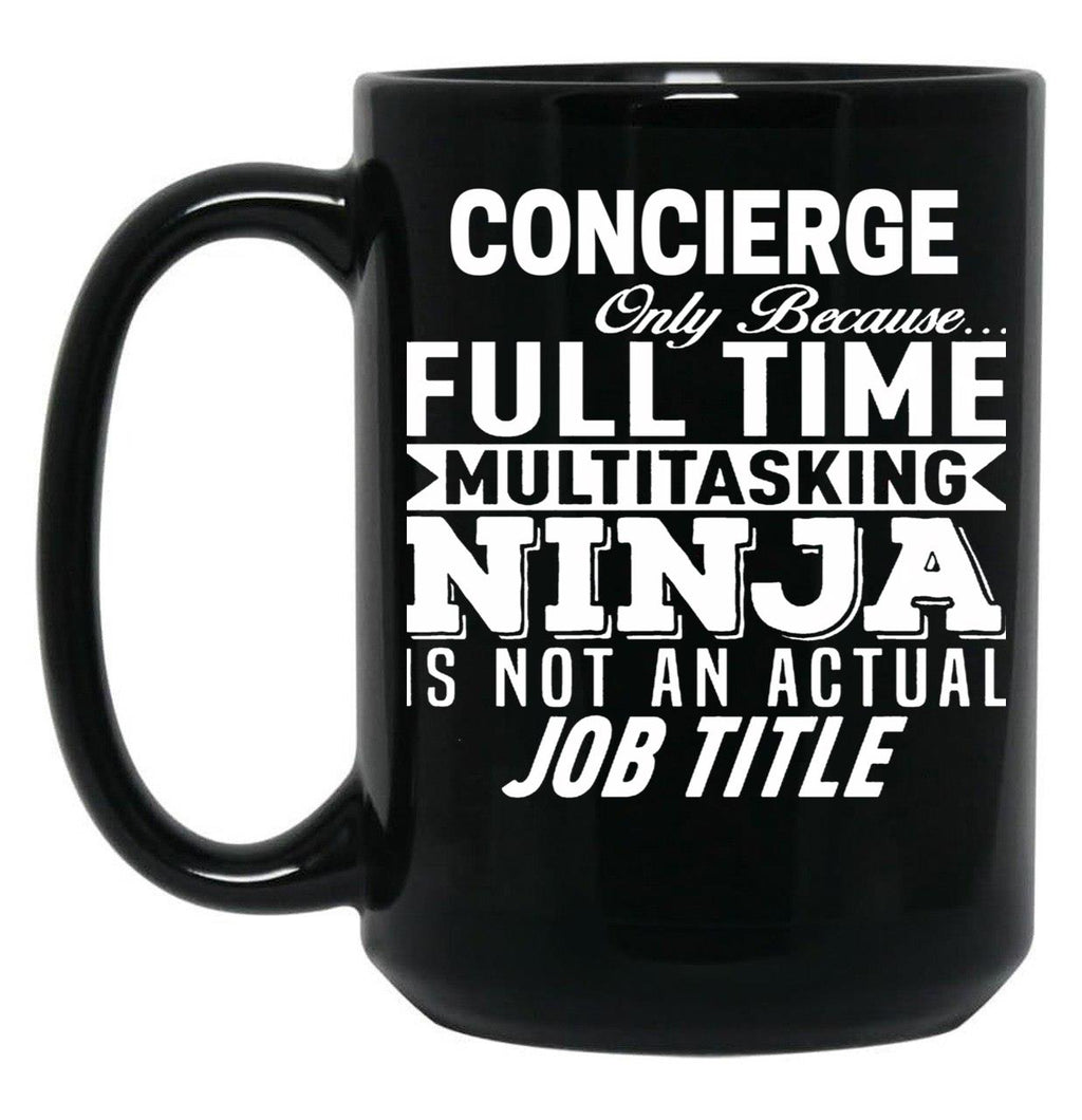 Concierge Black Coffee Mug, Gift Coffee Mug