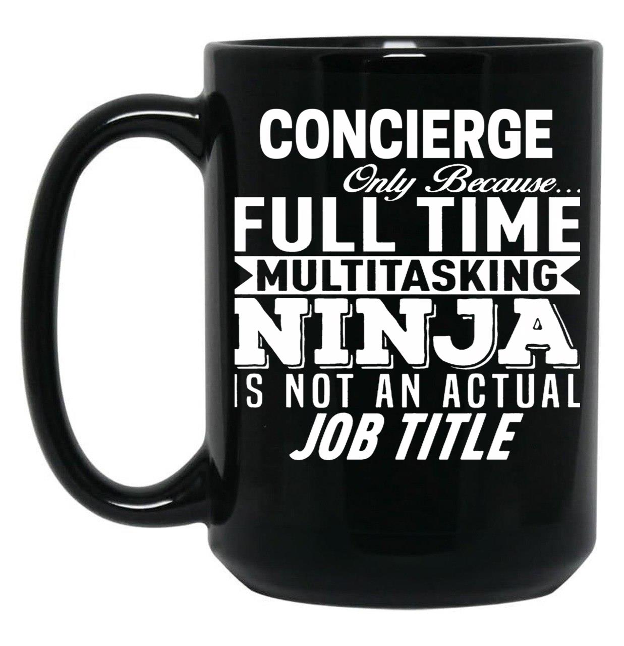 Concierge Black Coffee Mug, Gift Coffee Mug